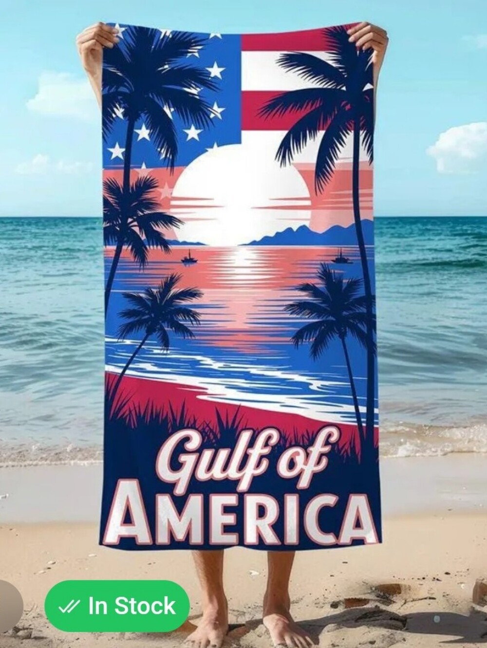 Gulf of America Beach Towel - Red, White & Blue
